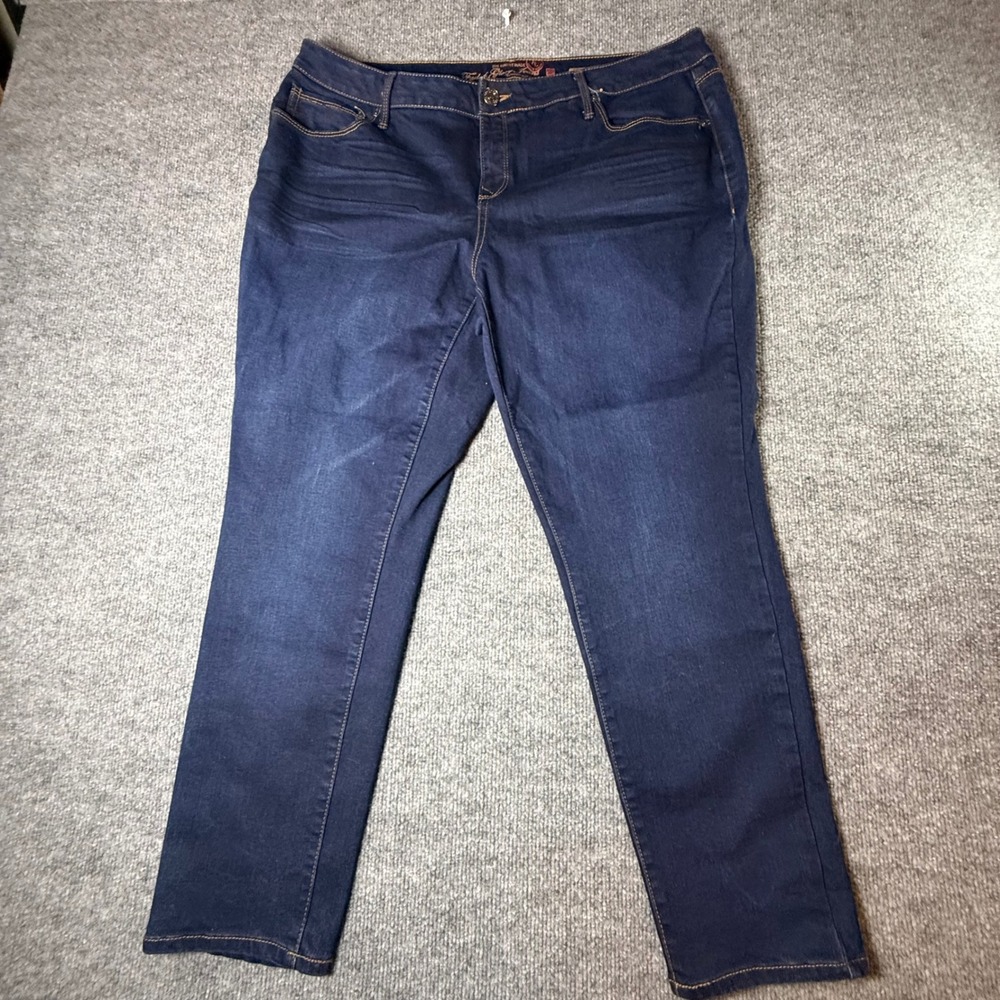 Faded Glory Ultimate Skinny Jeans Womens 18P Dark Wash Stretch Denim Petite 18 P